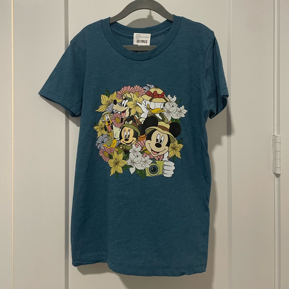NWT Bella Canvas Kids Teal Disney Graphic Tee - Small